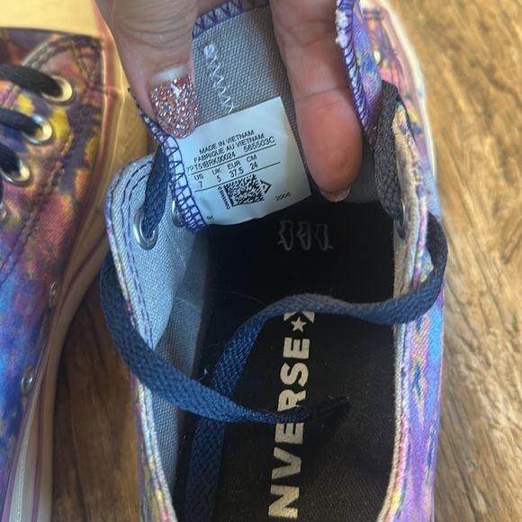 CONVERSE All Star Chuck Taylor platform shoes tie dye purple size 7 - Picture 7 of 7
